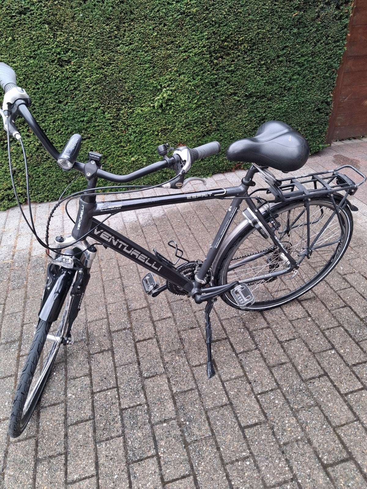 Fiets venturelli  , zwart, Fietsen en Brommers, Gebruikt, Velgrem, Versnellingen, 57 tot 61 cm