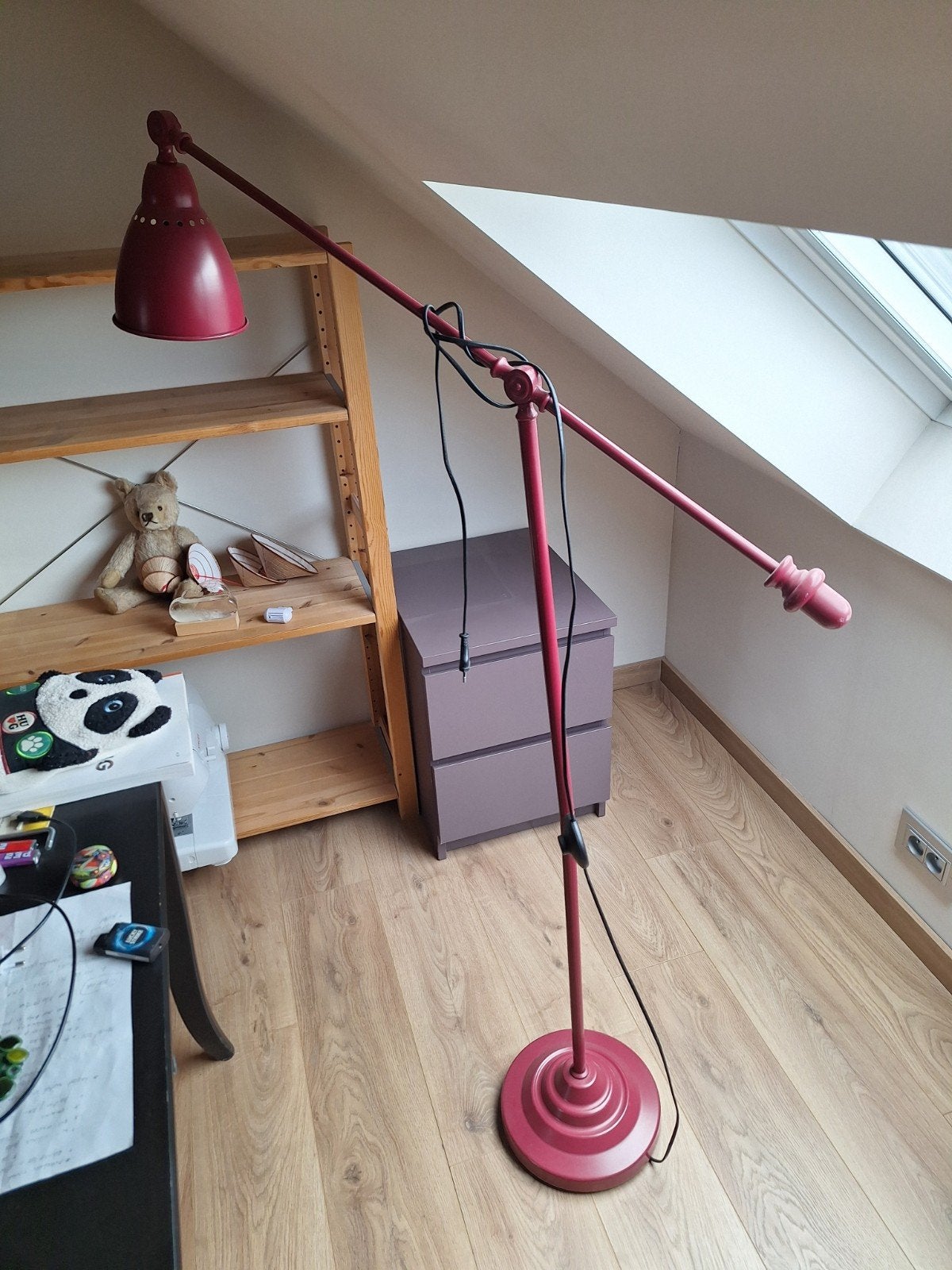 IKEA staande lamp arod, Comme neuf, E27 (grand), 100 à 150 cm, Métal