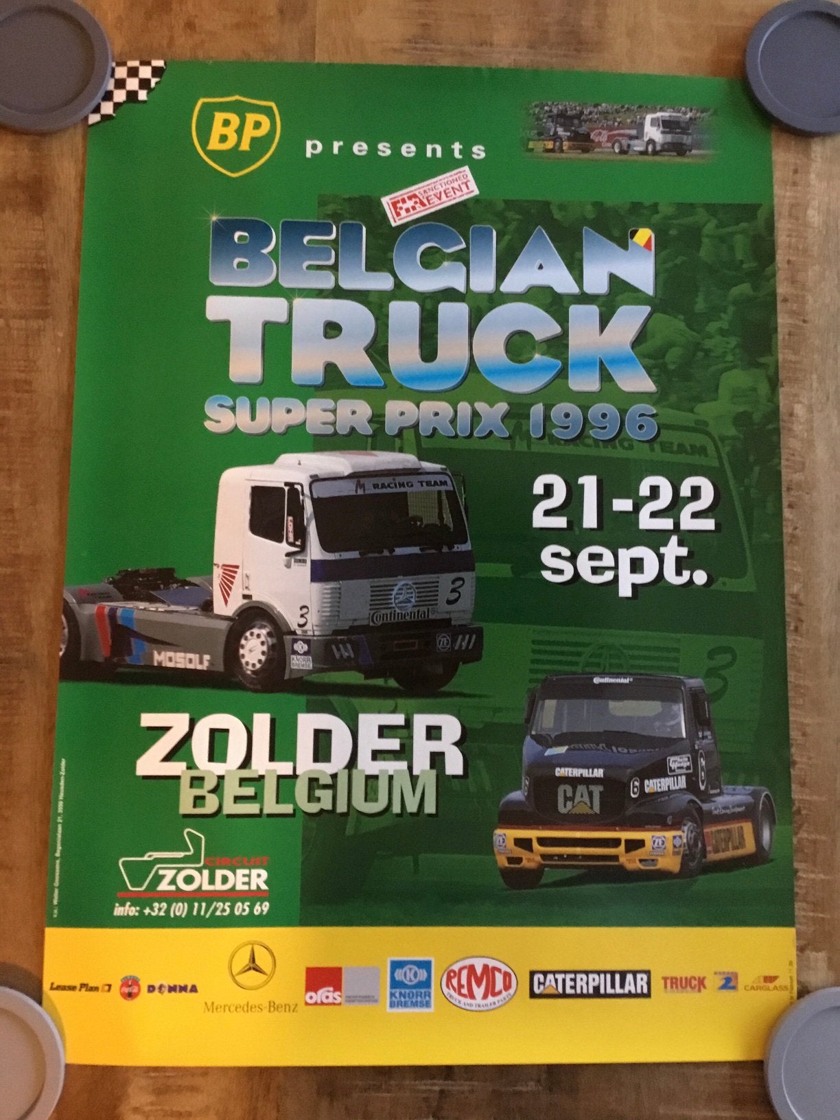 Affiche truck gp zolder 1996, Ophalen of Verzenden, Zo goed als nieuw