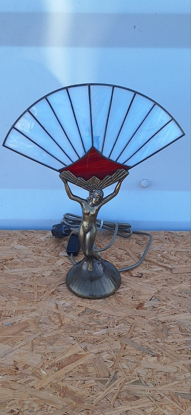 Art deco-lamp voor dames met ventilator, Ophalen