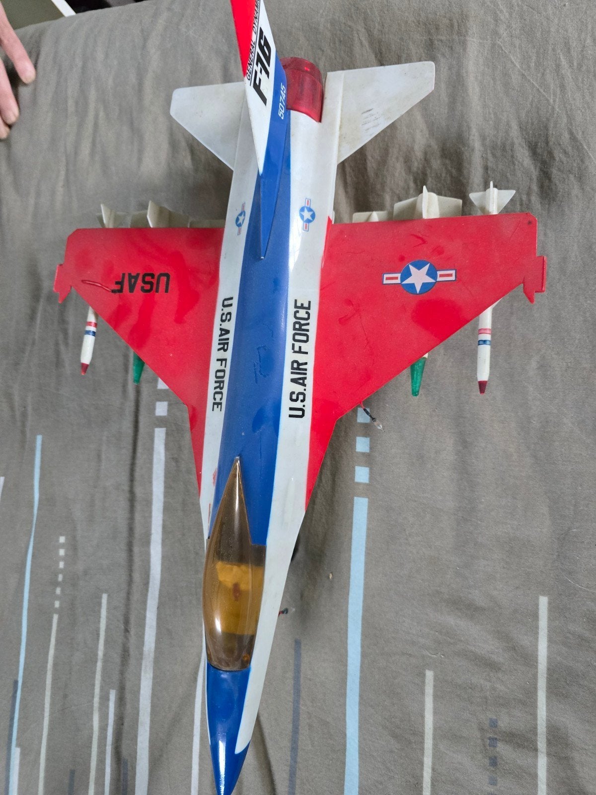 vintage F 16 General dynamics usa air force, Antiek en Kunst, Ophalen