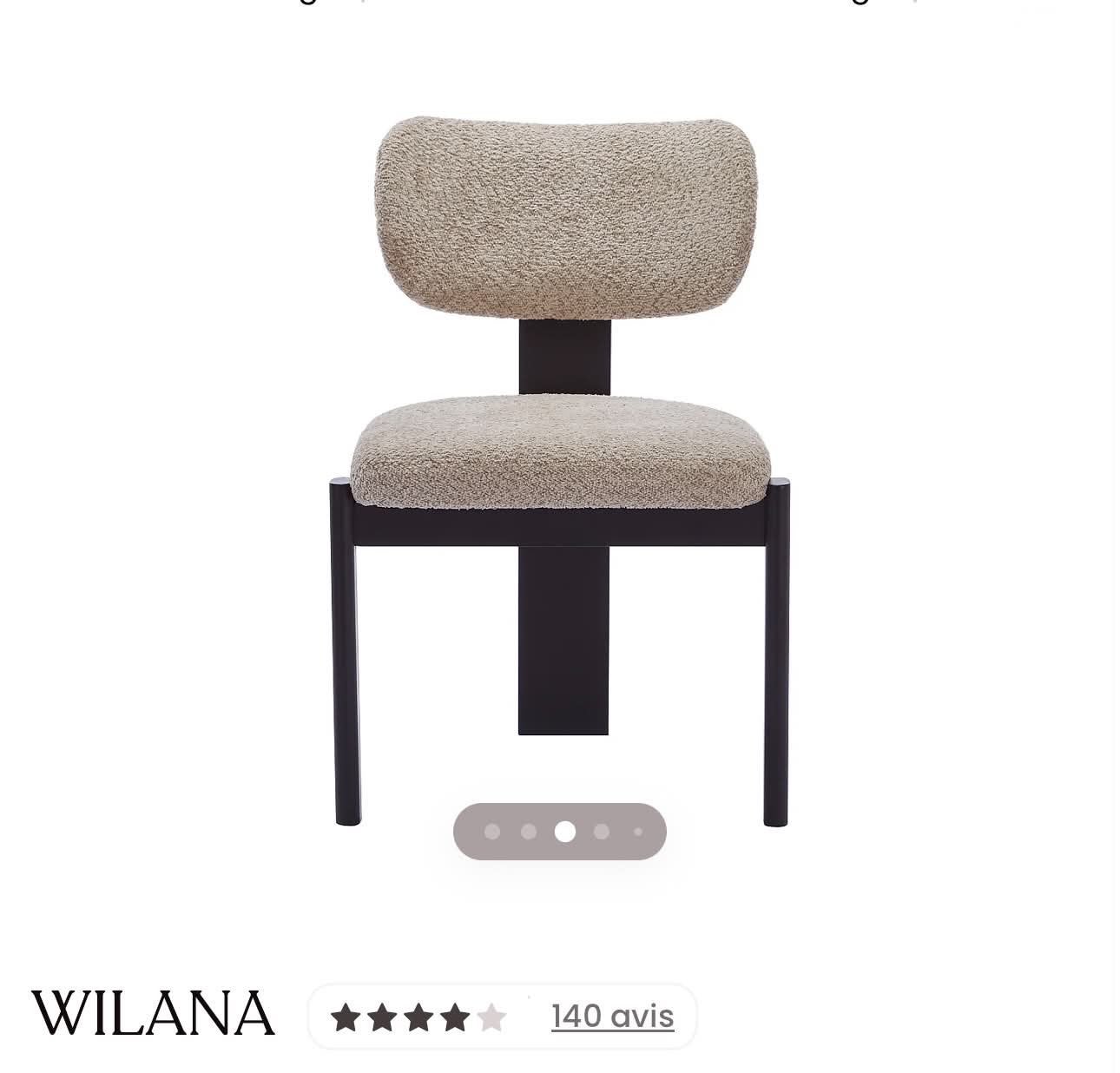 2 chaises noires de Wilana, Maison & Meubles, Enlèvement, Neuf, Noir, Deux