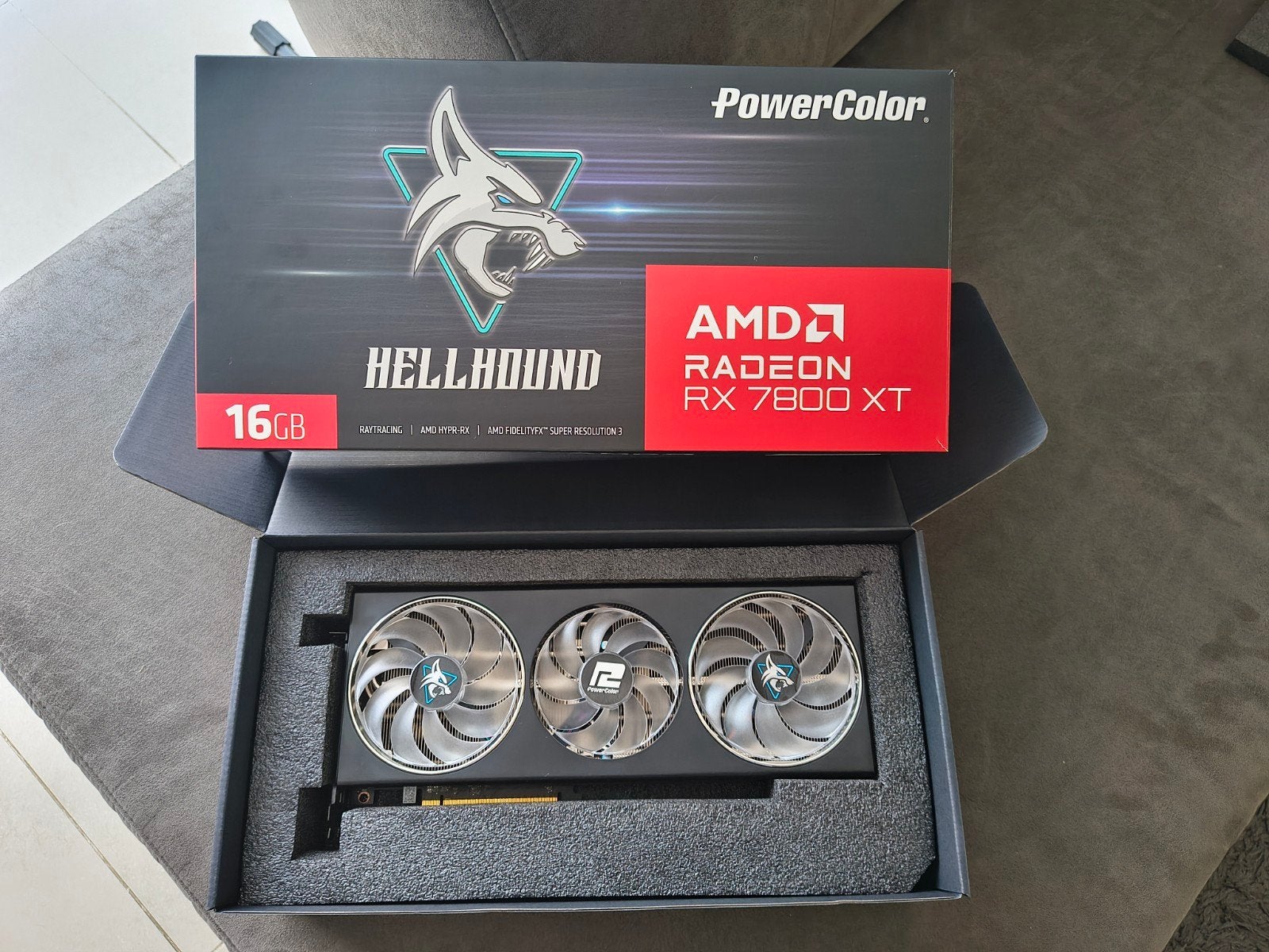 PowerColor RX 7800 XT Hellhound, Computers en Software, Videokaarten, Ophalen, AMD, GDDR6, PCI-Express 4