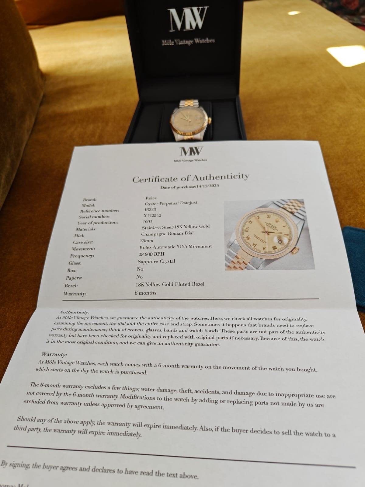 Rolex datejust 18k, Diversen, Ophalen