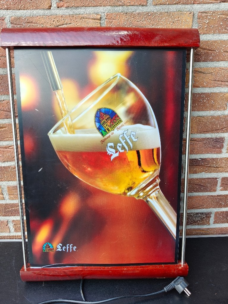 Verlicht reclamebord Leffe, Collections, Marques & Objets publicitaires, Enlèvement, Utilisé, Panneau publicitaire