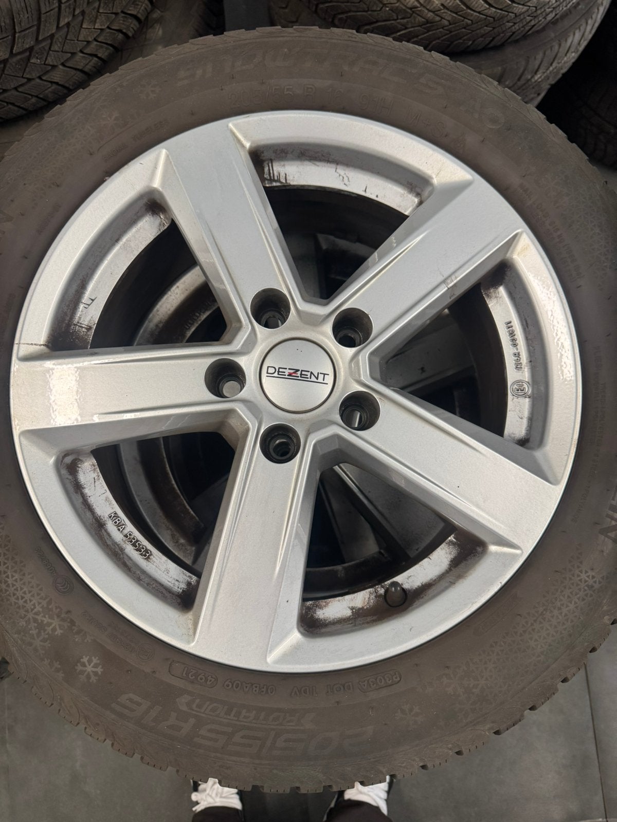 4 roues hiver 5x112 Dezent 16” Vredestein 205/55 R16, Autos : Pièces & Accessoires, Enlèvement