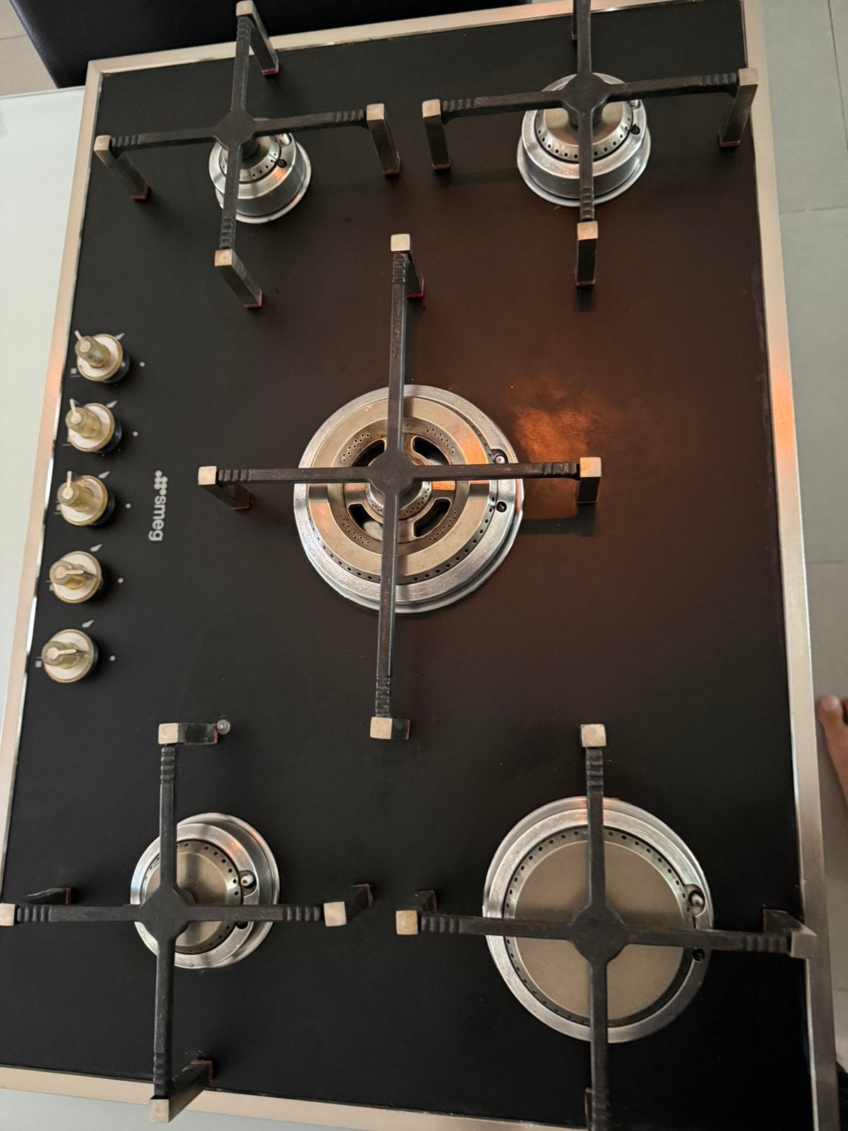 Smeg gaskookplaat, Elektronische apparatuur, Kookplaten, Ophalen, Gebruikt, Energieklasse A of zuiniger, Inbouw