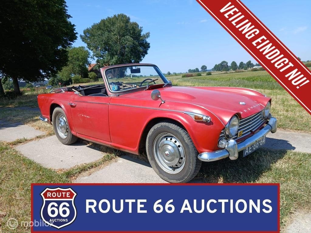 Triumph TR4A | 1968 | Route 66 Auctions, Triumph, Zwart, Bedrijf, Handgeschakeld