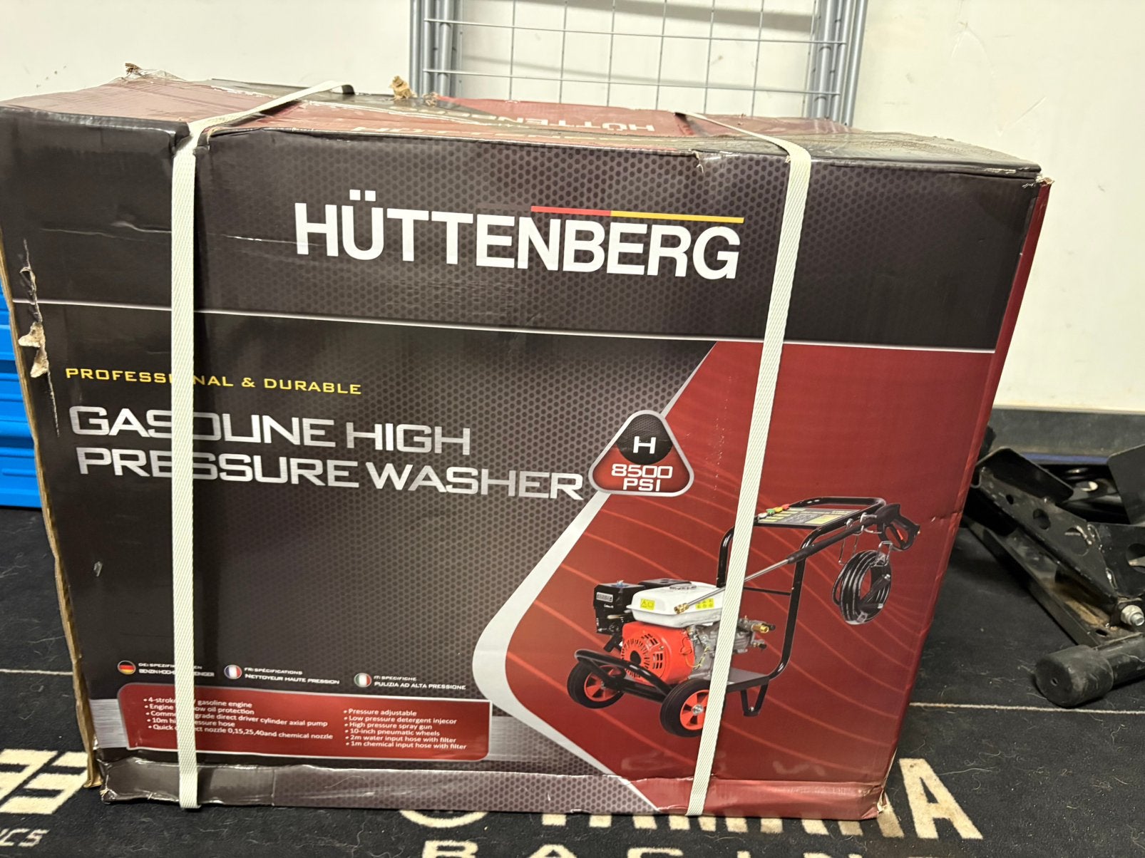 Benzine hogedrukreiniger, Tuin en Terras, Ophalen, Zo goed als nieuw, Benzine