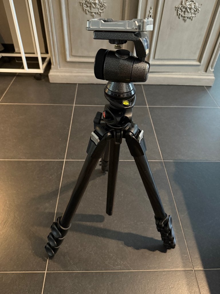 MANFROTTO STATIEF CARBON 055cxpro4 - als nieuw!, Ophalen, Inklapbaar, Zo goed als nieuw, 150 tot 175 cm