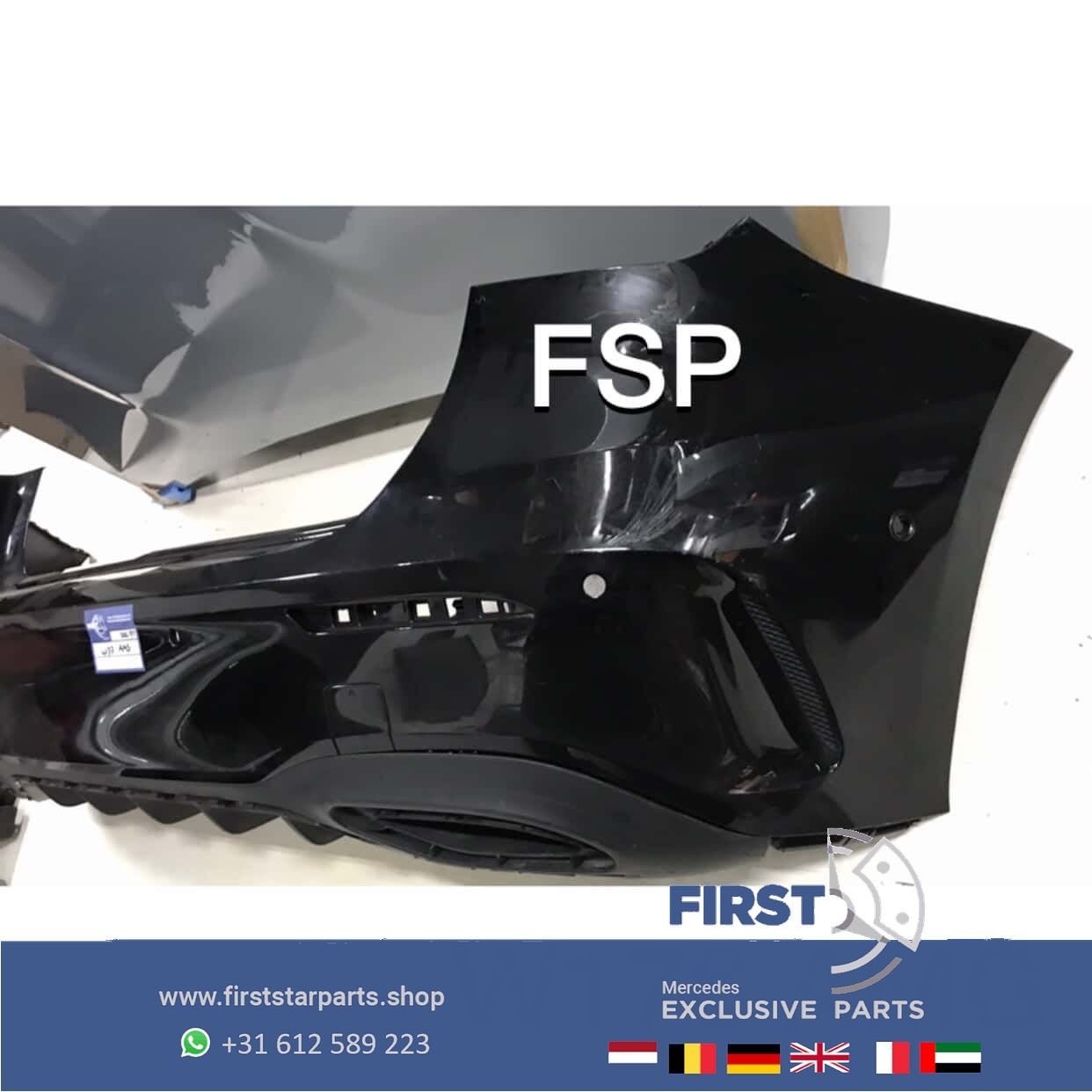 W177 AMG ACHTERBUMPER Mercedes A Klasse 2018-2021 ZWART ORIG, Gebruikt, -, Ophalen of Verzenden, Achter