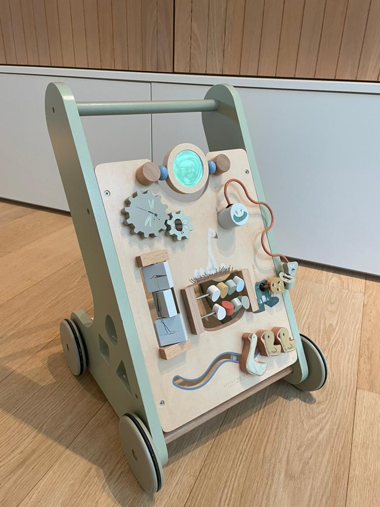Loopwagen met activiteiten van little dutch, Kinderen en Baby's, Speelgoed | Houten speelgoed, Ophalen, Zo goed als nieuw, Duw- of Trekspeelgoed