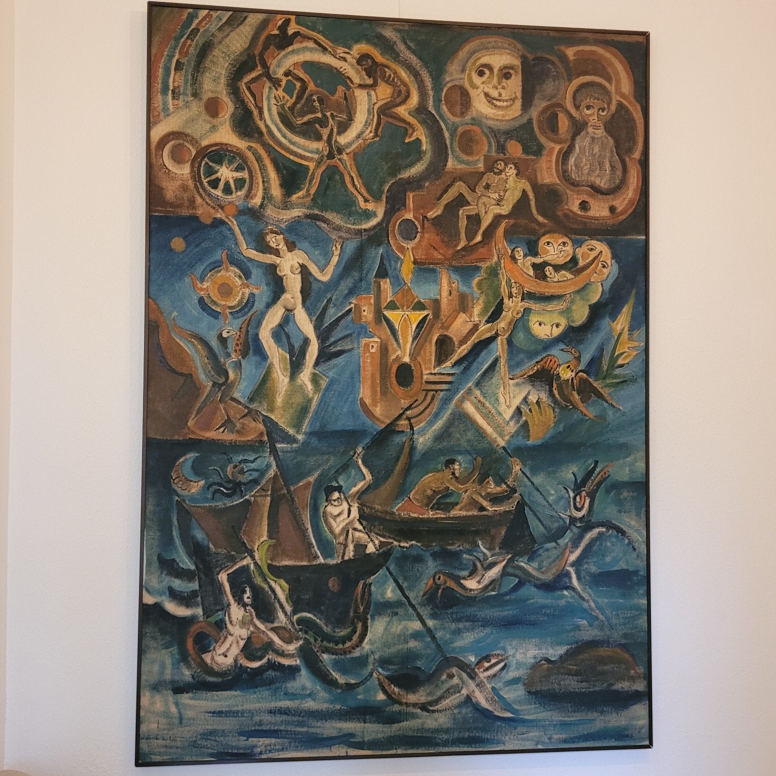 Charles Counhaye -peinture à l'huile- 204x141cm