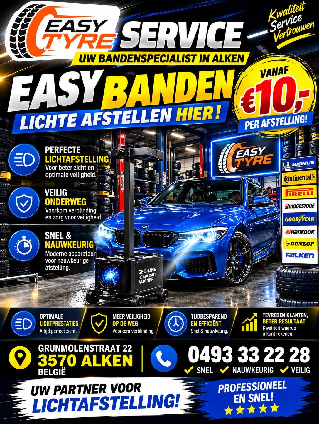 Lichtafstelling  Bandenherstelling  Klein onderhoud, Enlèvement ou Envoi