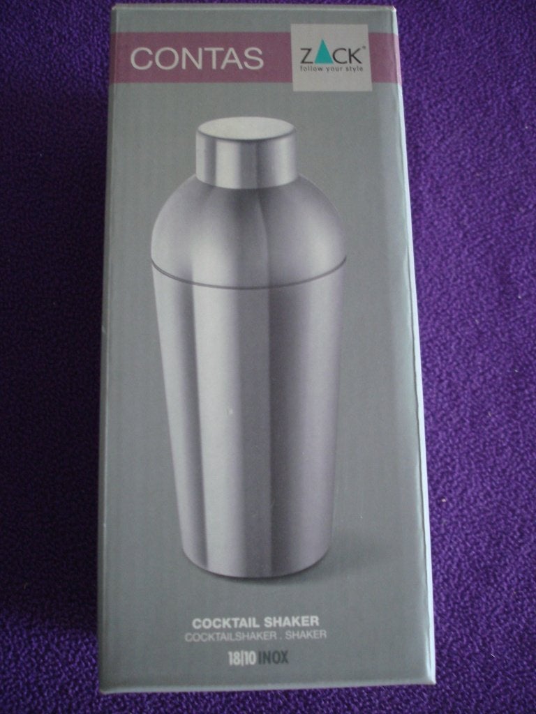Zack cocktail shaker Contas in 18/10 Inox met apart zeefje., Ophalen of Verzenden, Dranken