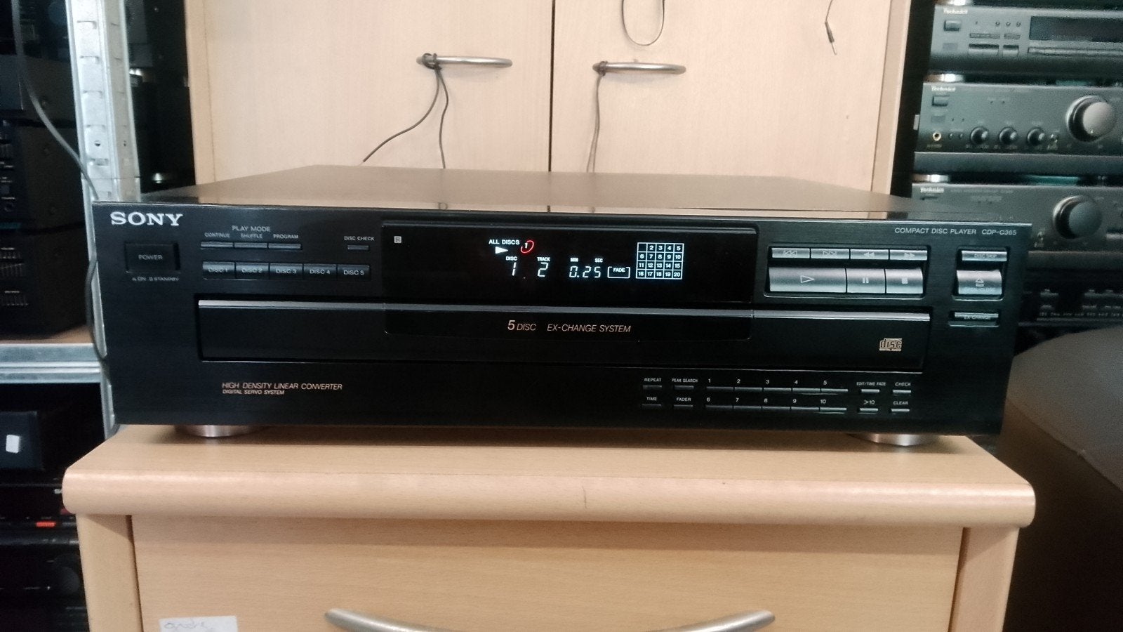 prachtige cd speler Sony 5 lader koopje, TV, Hi-fi & Vidéo, Enlèvement, Sony