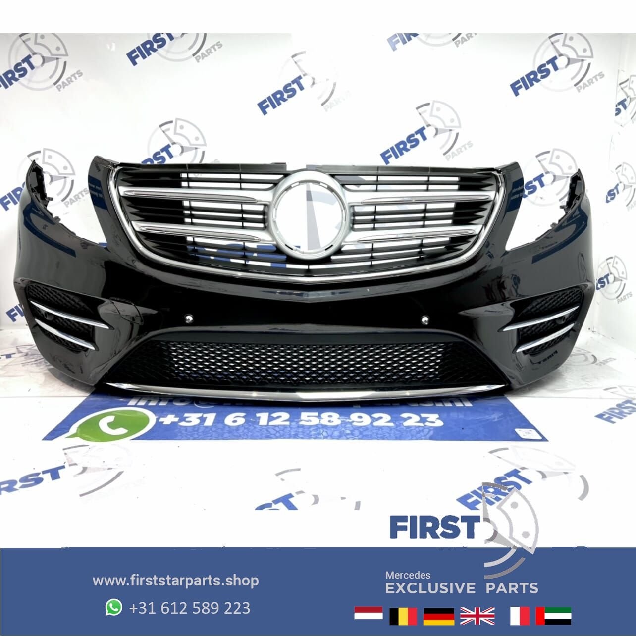 W447 BUMPER VITO / V KLASSE AMG VOORBUMPER A4478851000 COMPL, Gebruikt, -, Voor, Ophalen of Verzenden