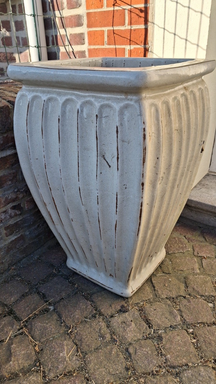 grote mooie geglazuurde stenen bloempotten., Tuin en Terras, Ophalen
