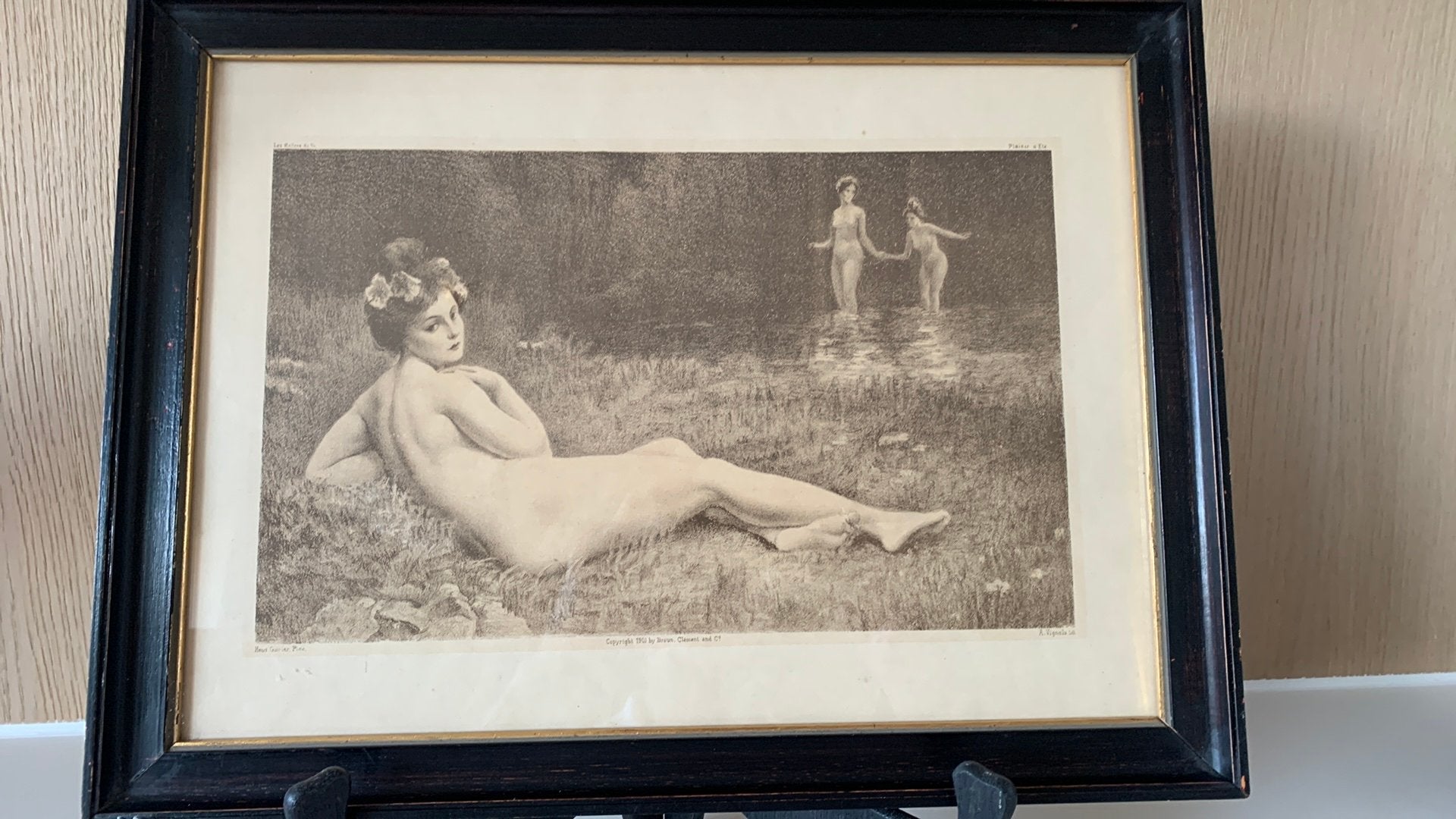 Lithografie “ Plaisirs d’ été “, Antiek en Kunst, Kunst | Litho's en Zeefdrukken, Ingelijst, Ophalen of Verzenden, Portret en Figuren