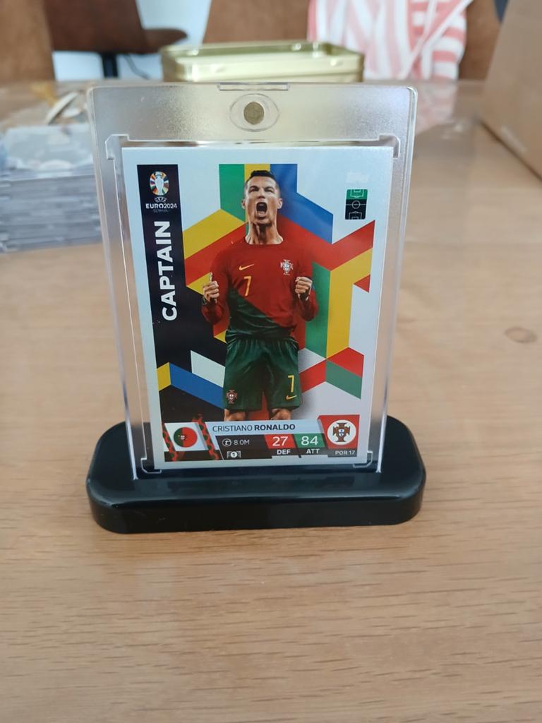 Ronaldo panini kaart in houder, Ophalen of Verzenden