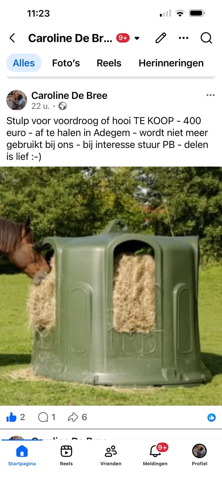 Stulp voor hooi en voordroog