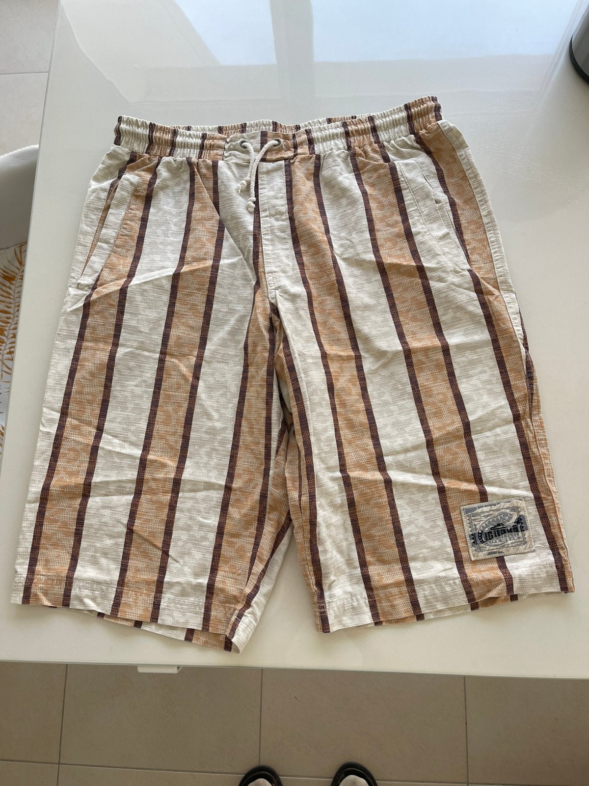 Iguana Life Wear Gestreepte Bermuda Short (Maat L), Ophalen of Verzenden, Zo goed als nieuw, Maat 52/54 (L), Wit