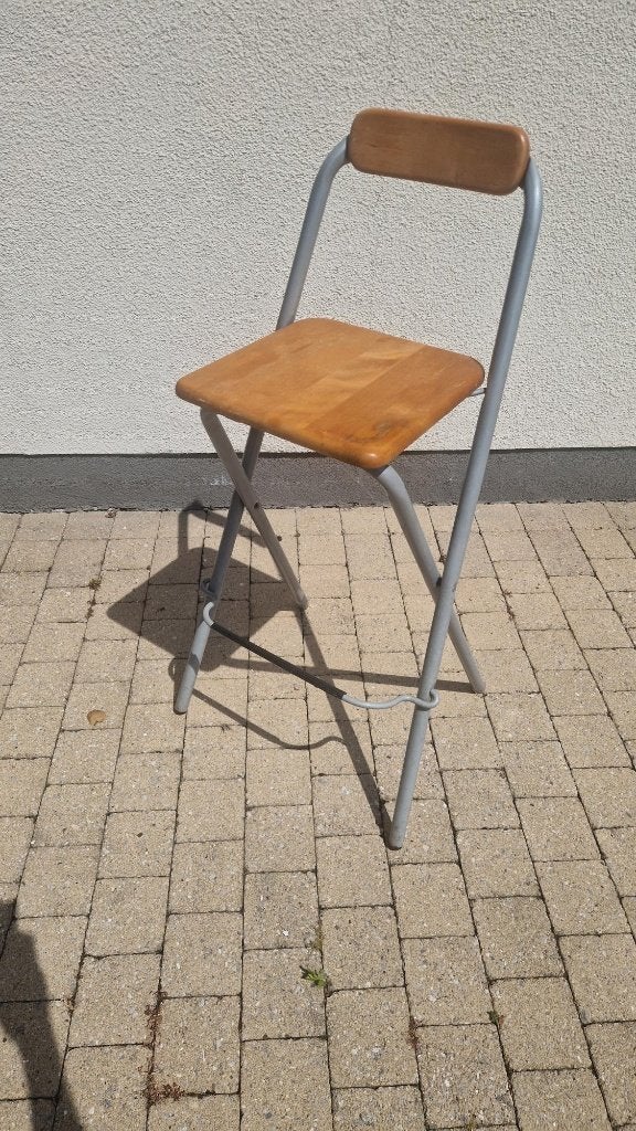 CHAISE HAUTE REPLIABLE, Brun, Enlèvement, Utilisé, Bois