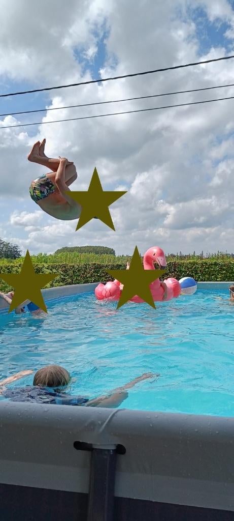 Intex zwembad Ultra XTR Frame 732 x 366 x 132 (+ toebehoren), Utilisé, Rectangulaire, Piscines hors sol, 400 cm ou plus