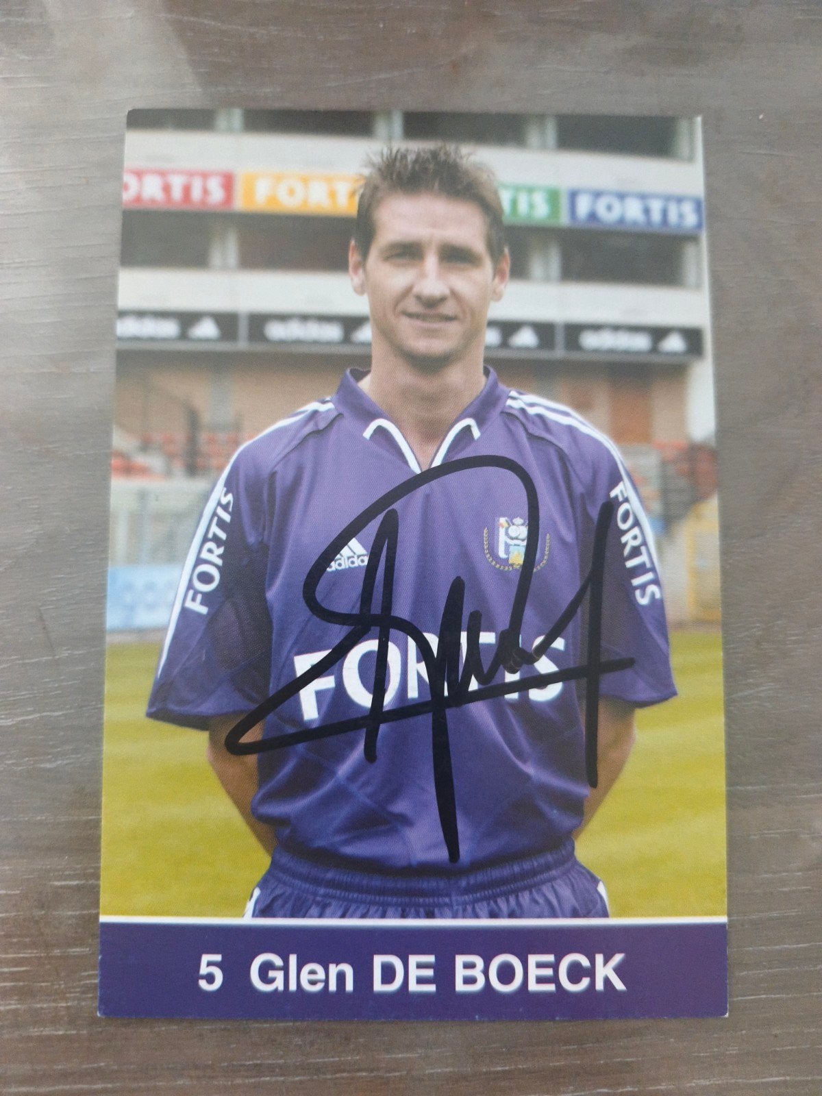 carte dédicacée RSC Anderlecht Glen De Boeck, Collections, Enlèvement ou Envoi