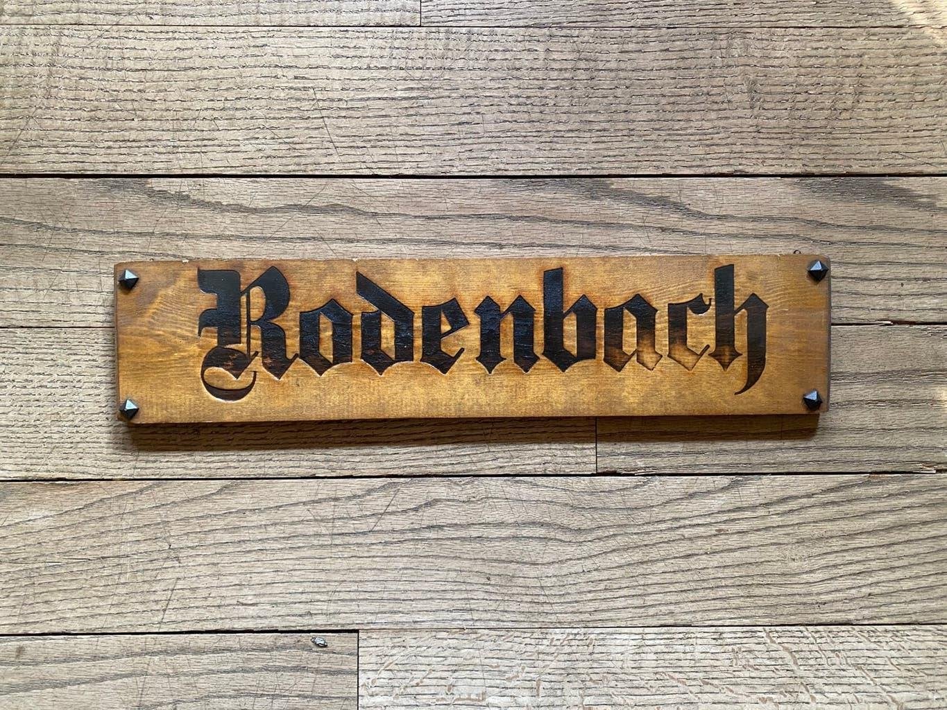 RODENBACH reclame uit hout, Enlèvement ou Envoi, Utilisé, Panneau, Plaque ou Plaquette publicitaire, Autres marques