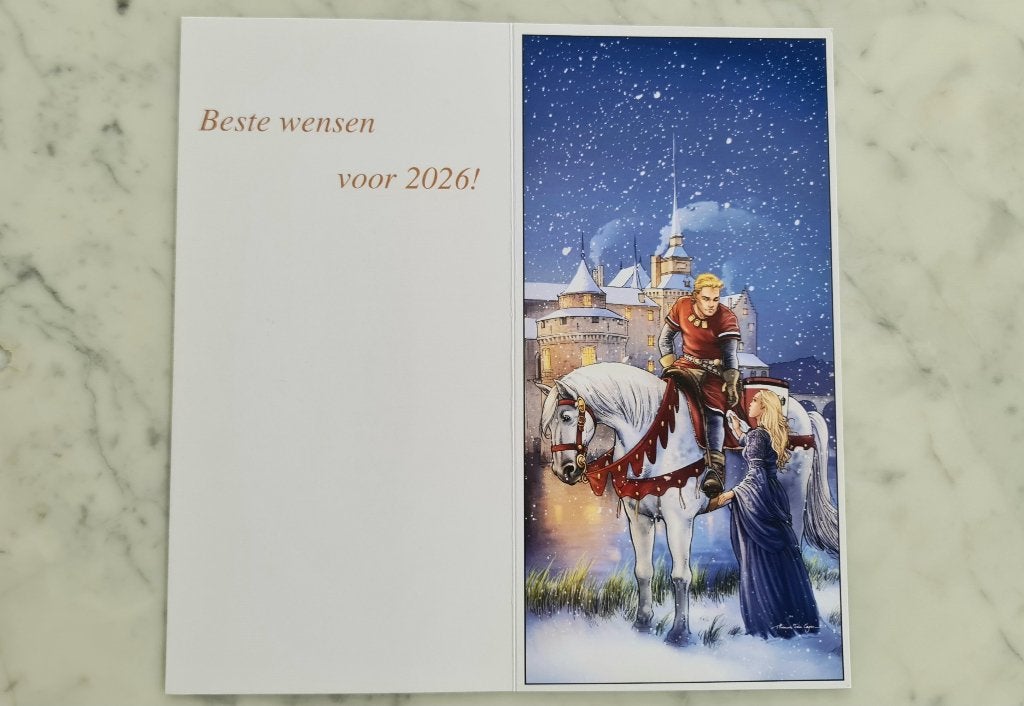 De Rode Ridder -Thomas Du Caju- wenskaart 2026, Verzamelen, Ophalen of Verzenden, 1980 tot heden, Ongelopen, Overige thema's