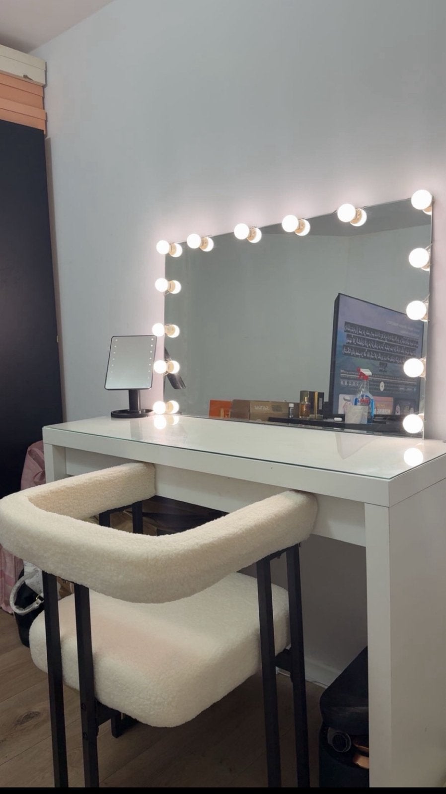 Coiffeuse avec chaise, Enlèvement ou Envoi, Comme neuf, LED