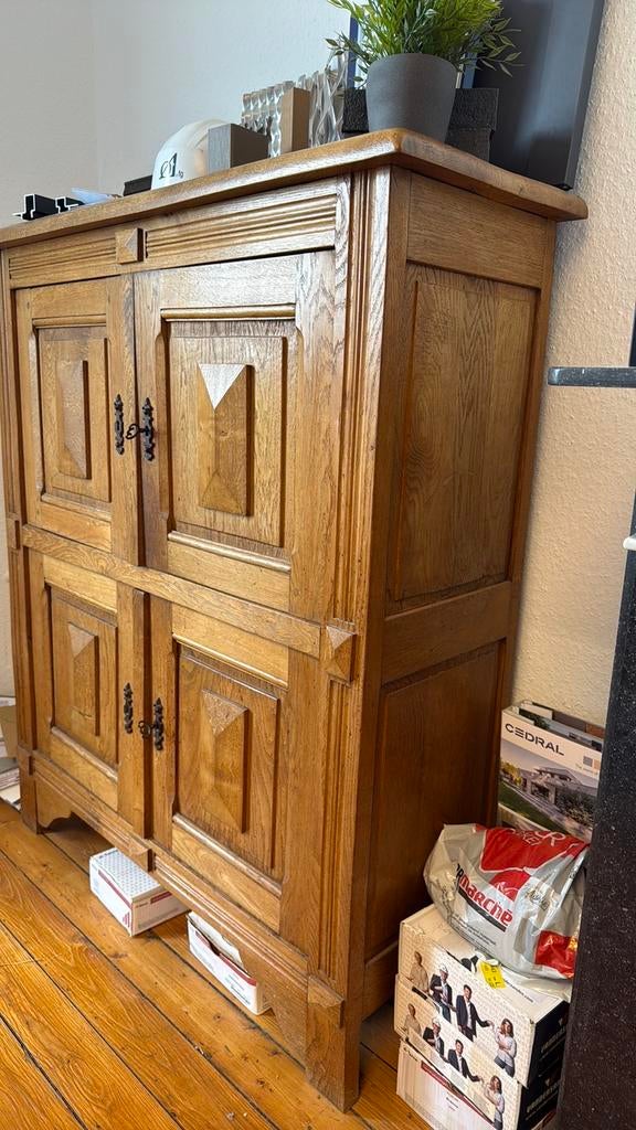 Meuble en chêne à donner, Ophalen, Gebruikt, Dimensions: 140/120/45, 100 tot 150 cm