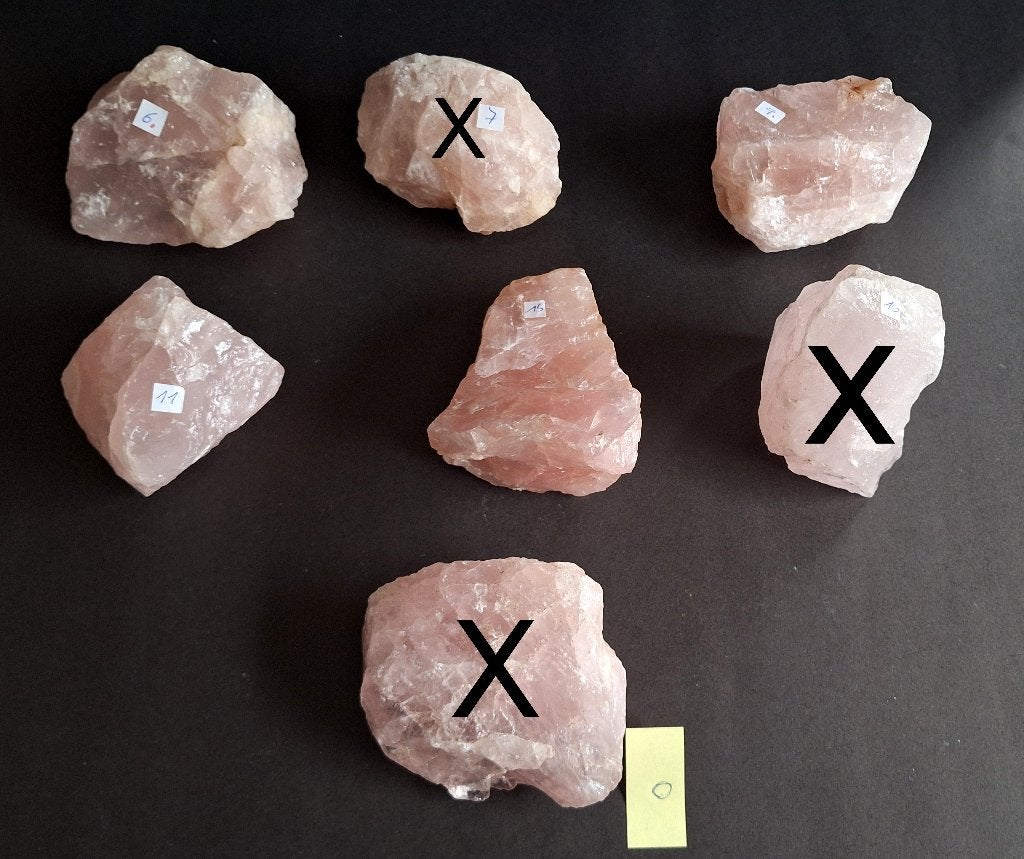 Rozenkwarts nrs 6-9-11-15, Ophalen, Mineraal