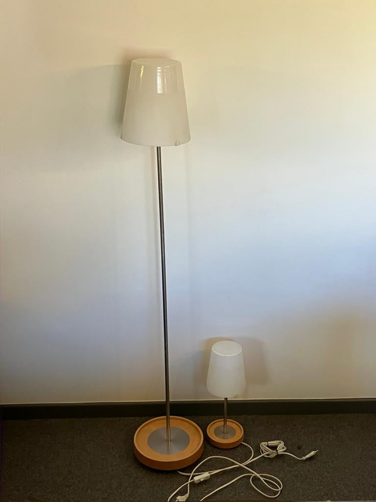 Lampen 140cm en 40cm, Ophalen, Gebruikt, Glas, 100 tot 150 cm