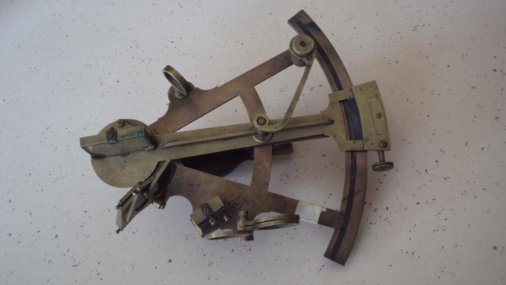 lot oude sextant en affiche, Verzamelen, Ophalen of Verzenden