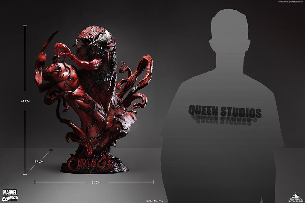 Queen Studios Carnage Life size bust Spiderman Venom, Verzamelen, Ophalen, Zo goed als nieuw, Fantasy