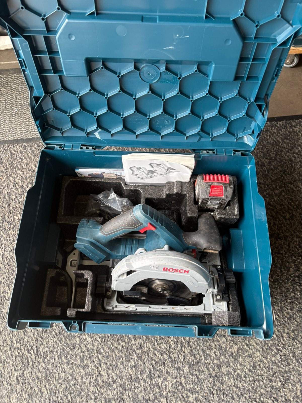 Bosch Blauw Cirkelzaag  GKS 18V- 57G, Ophalen, Zo goed als nieuw