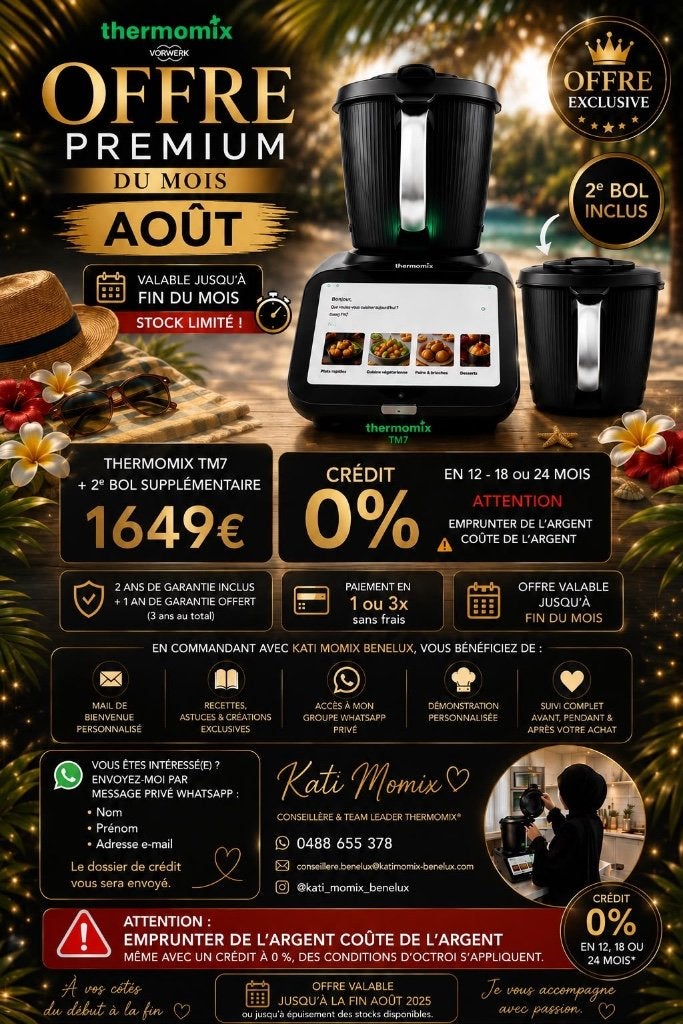 Crédit 0% à l'achat du Thermomix, Enlèvement ou Envoi, Neuf, Mélangeur