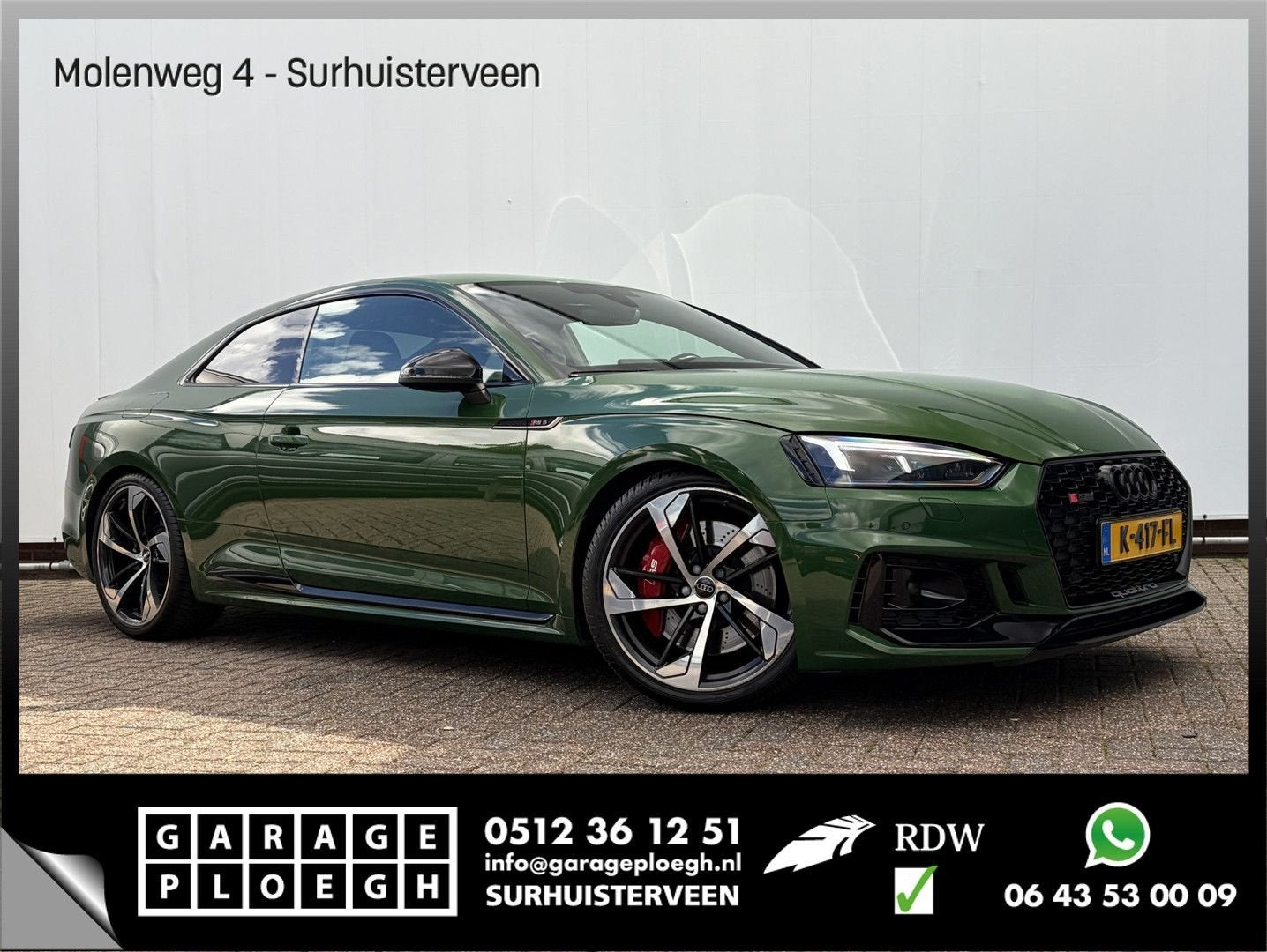 Audi RS5 A5 Coupé 2.9 TFSI quattro HULK Milltek Audi Exclusi, Auto's, RS5, Bedrijf, Navigatiesysteem, 197 g/km
