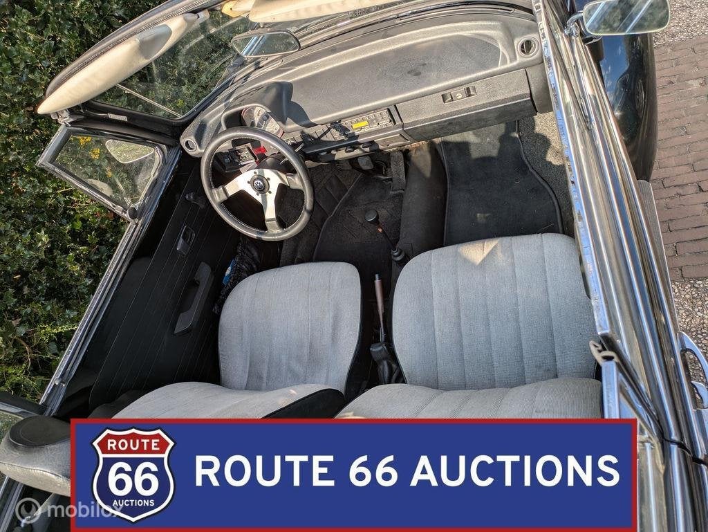 Volkswagen Beetle Cabriolet | 1978 | Route 66 Auctions, Auto's, Oldtimers, Volkswagen, Zwart, Bedrijf, Handgeschakeld