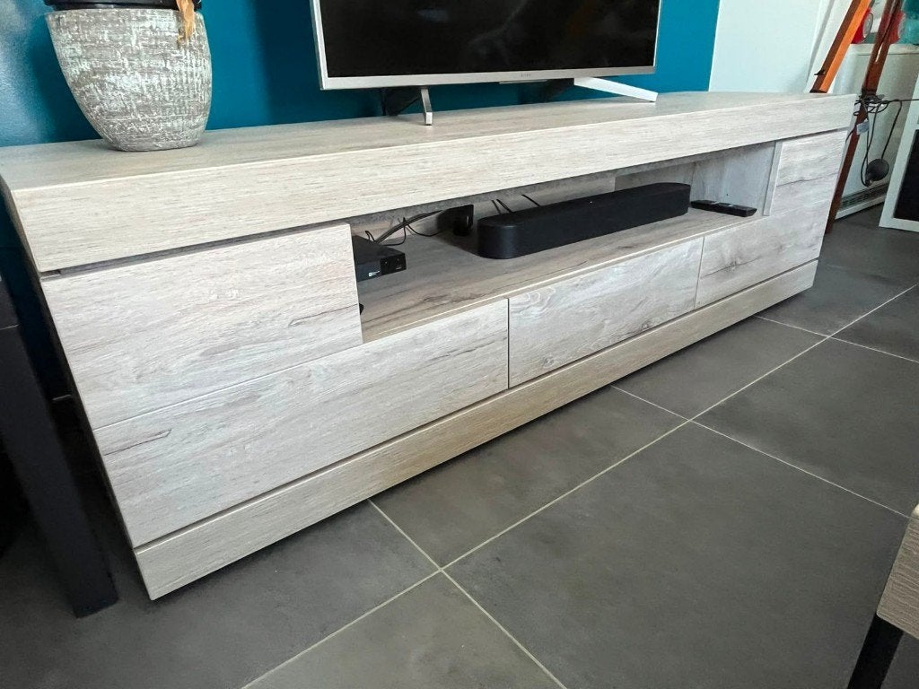 Salontafel, tv-kast en vitrinekast, Huis en Inrichting, Kasten |Televisiemeubels, Ophalen, Gebruikt, Overige houtsoorten