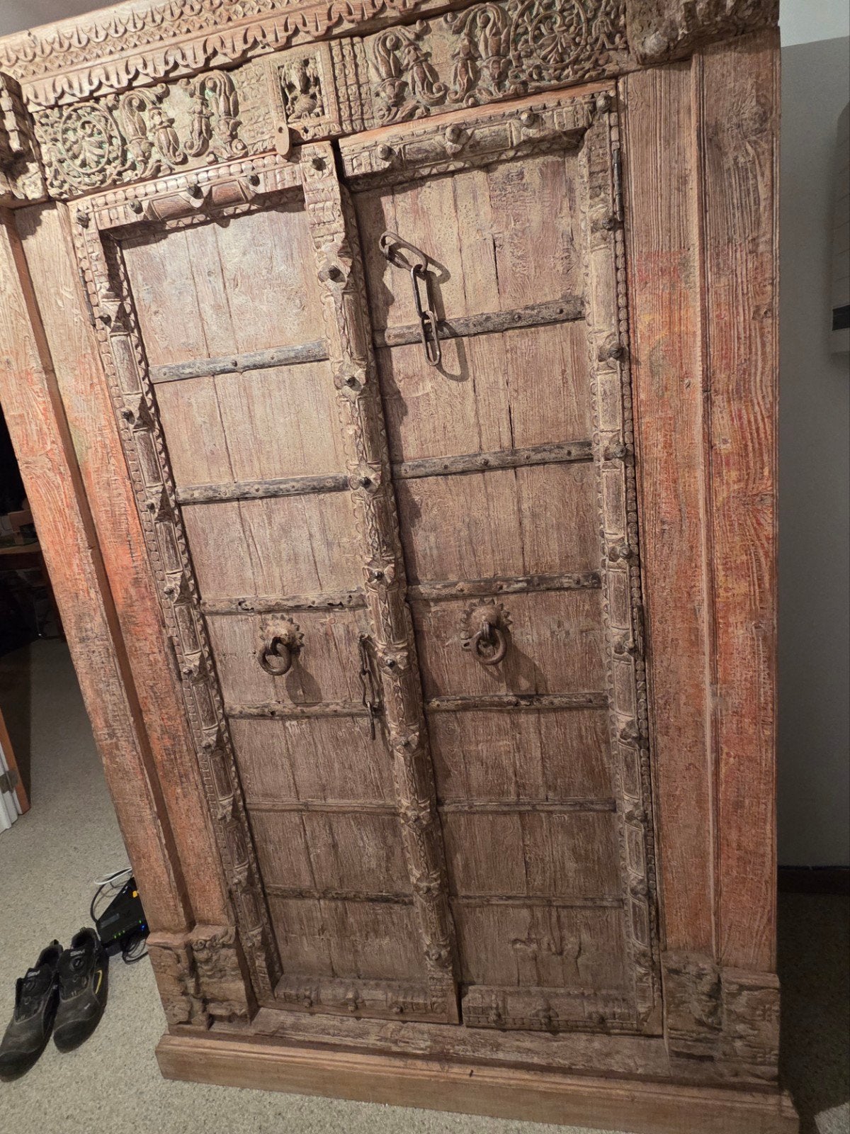 Cabinet indien (Rajasthan 1900) restauré, Antiquités & Art, Antiquités | Meubles | Armoires, Enlèvement