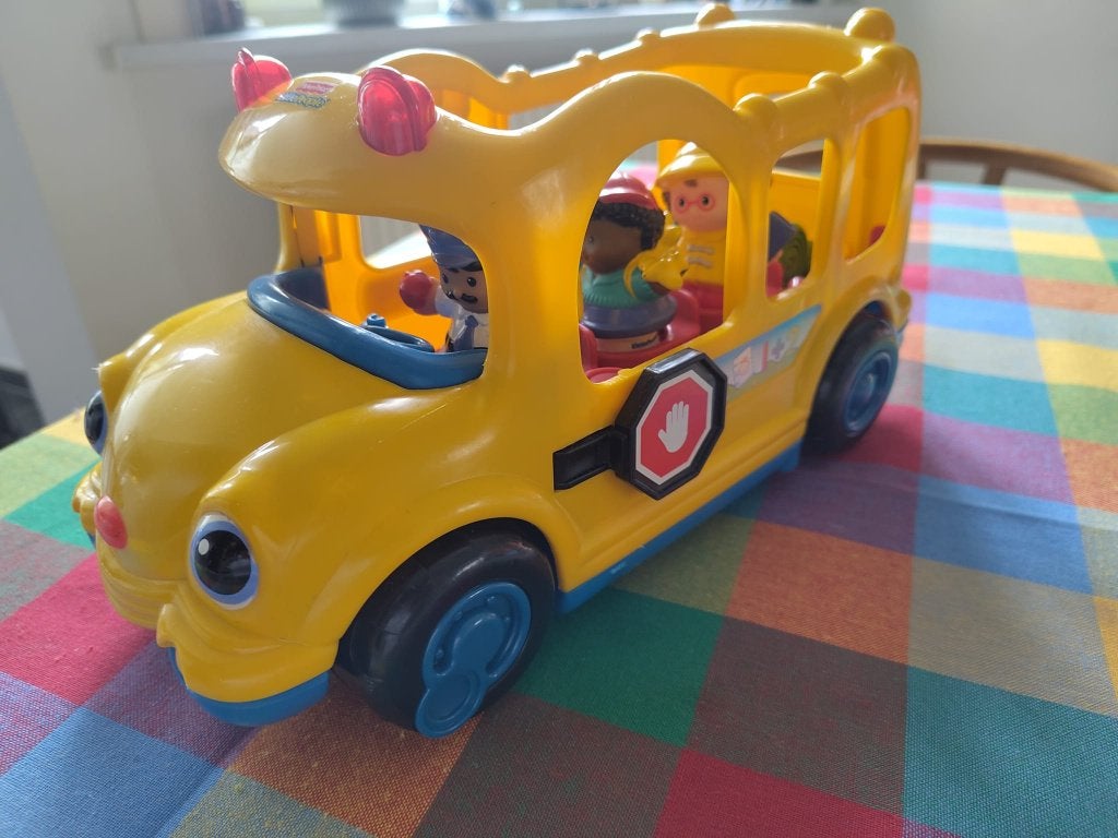 Fisher Price Schoolbus Little People, Ophalen, Zo goed als nieuw, Auto of Voertuig