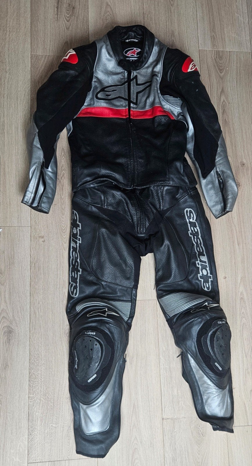 Alpinestars lederen motorpak – 2-delig – maat 52, Ophalen, Alpinestars, Tweedehands, Heren