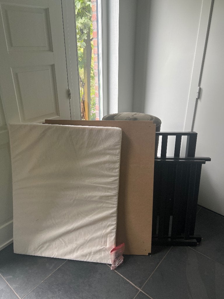 Bopita Brent babybox mat zwart, Kinderen en Baby's, Babyparken, Ophalen, Zo goed als nieuw, Rechthoekig, In hoogte verstelbaar
