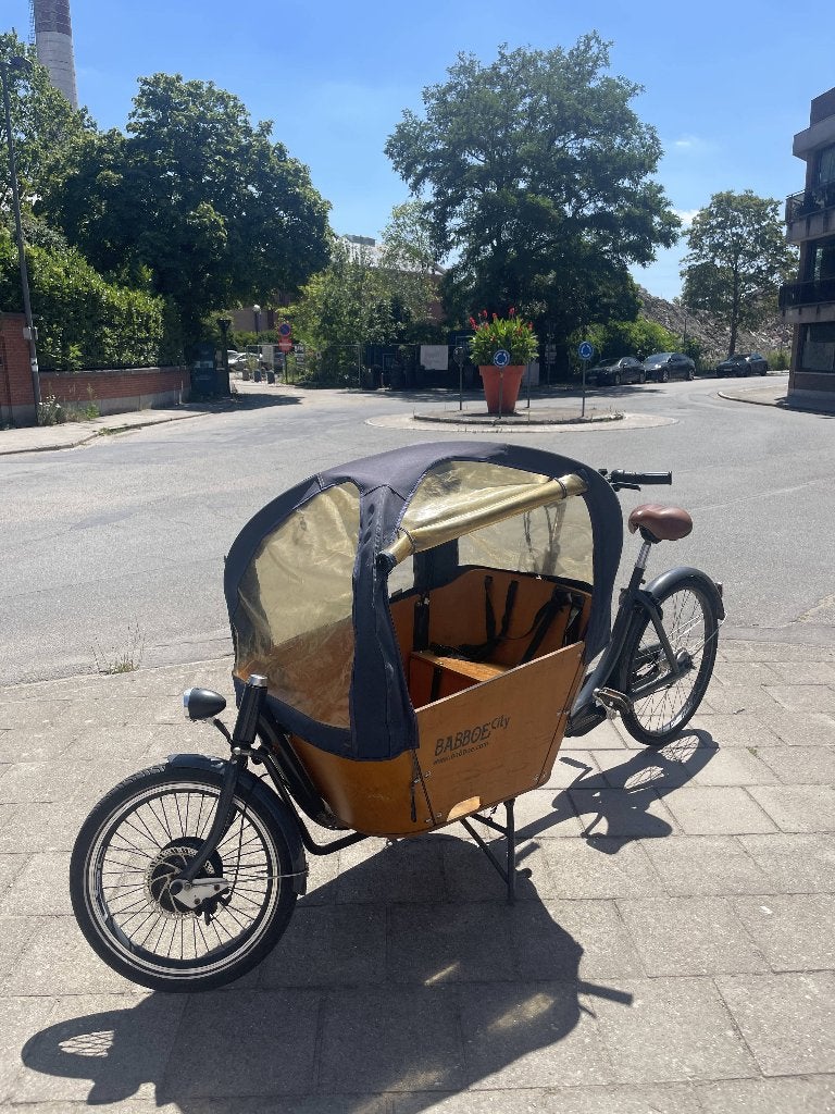 Elektrische bakfiets (Babboe city mountain), Fietsen en Brommers, Gebruikt, Elektrisch, 2 kinderen, Schijfrem