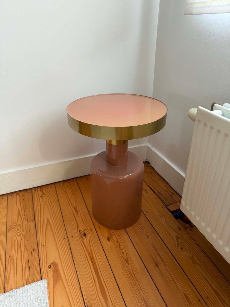 Bijzettafel roze en goud, Enlèvement, Comme neuf