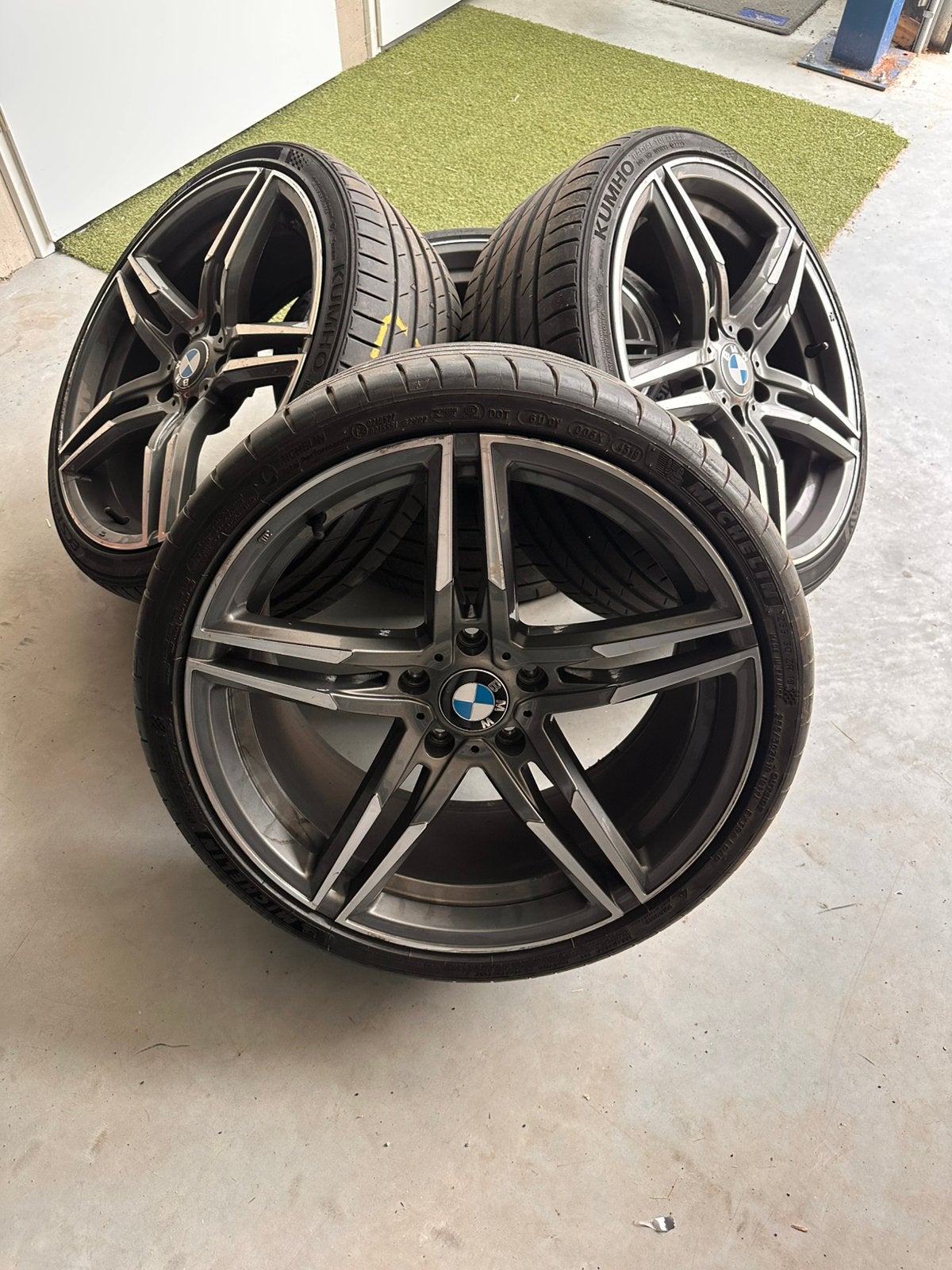 Breed set 5x120 19” met banden e93 2-tone, Auto-onderdelen, 19 inch, Gebruikt, 255 mm, Banden en Velgen