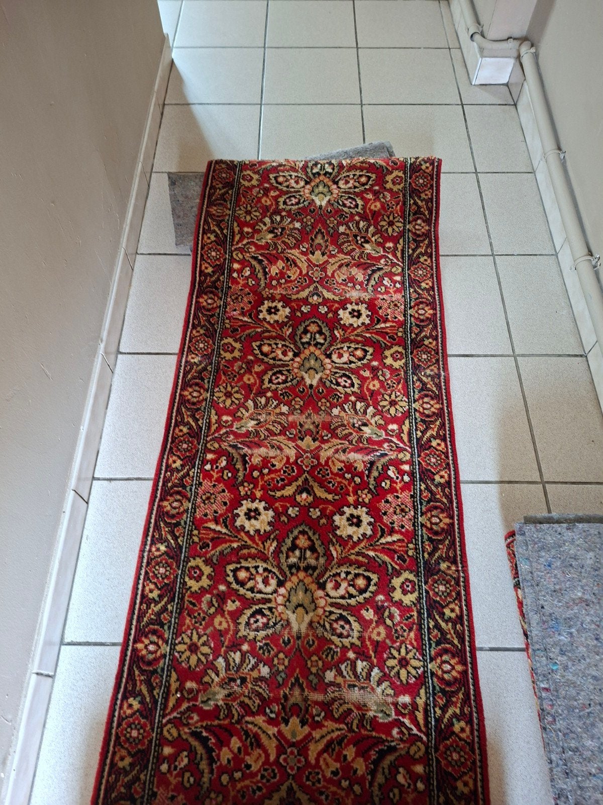 Wollen traploper 2 delen, Ophalen